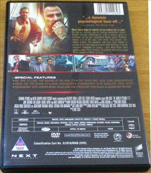 CULT FILM: THE TAKING OF PELHAM 123 Denzel Washington John Travolta [DVD Box 12]