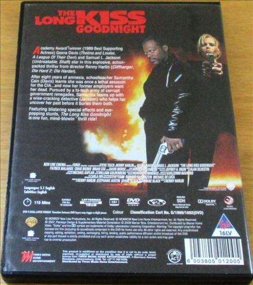 CULT FILM: THE LONG KISS GOODNIGHT Geena Davis Samuel L Jackson   [DVD Box 12]