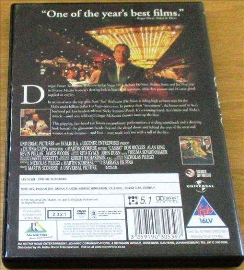 CULT FILM: CASINO Robert de Niro Sharon Stone Joe Pesci [DVD Box 11]