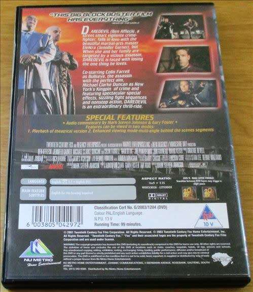 CULT FILM: DAREDEVIL Ben Affleck  [DVD Box 11]