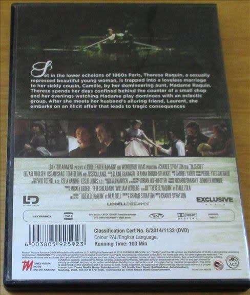 CULT FILM: IN SECRET Based on the novel Therese Raquin [DVD Box 11]