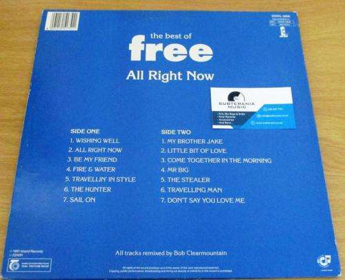 FREE All Right Now The Best Of LP VINYL RECORD