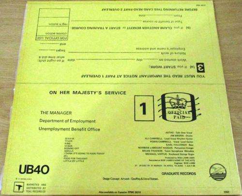 UB40 Signing Off LP VINYL RECORD