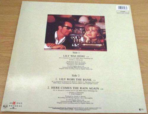 DAVID A STEWART [OF EURYTHMICS] Lily was Here 12` Maxi Single VINYL RECORD