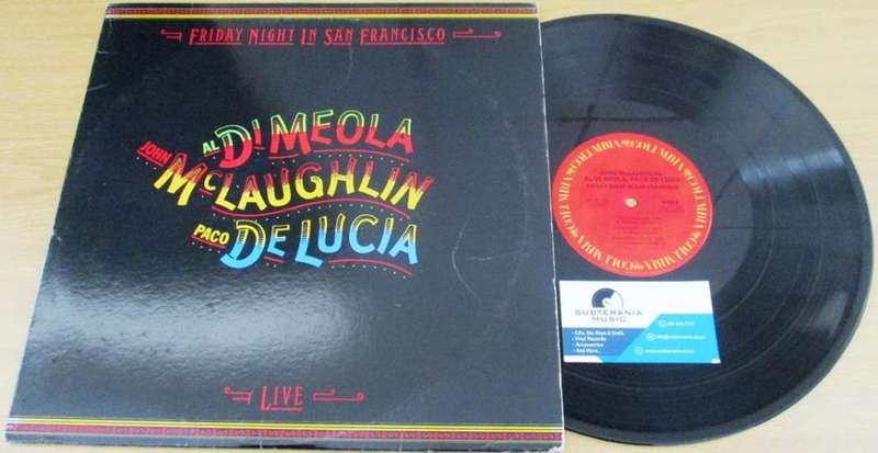 AL DI MEOLA JOHN McLAUGHLIN PACO DE LUCIA Friday Night in San Francisco Live LP VINYL RECORD