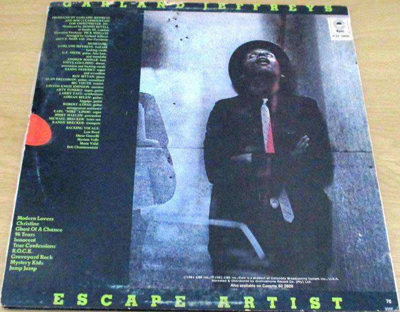GARLAND JEFFREYS Escape Artist LP VINYL RECORD