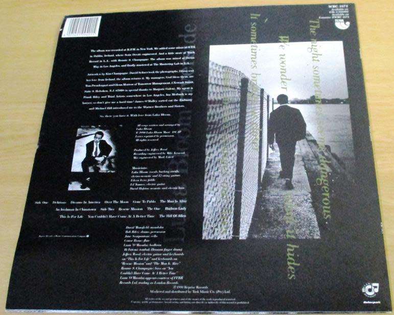 LUKA BLOOM Riverside LP VINYL RECORD