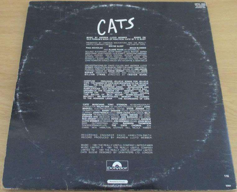 CATS O.S.T. 2xLP VINYL RECORD