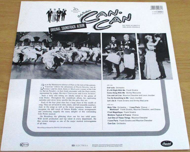 COLE PORTER`S CAN-CAN O.S.T.  LP VINYL RECORD