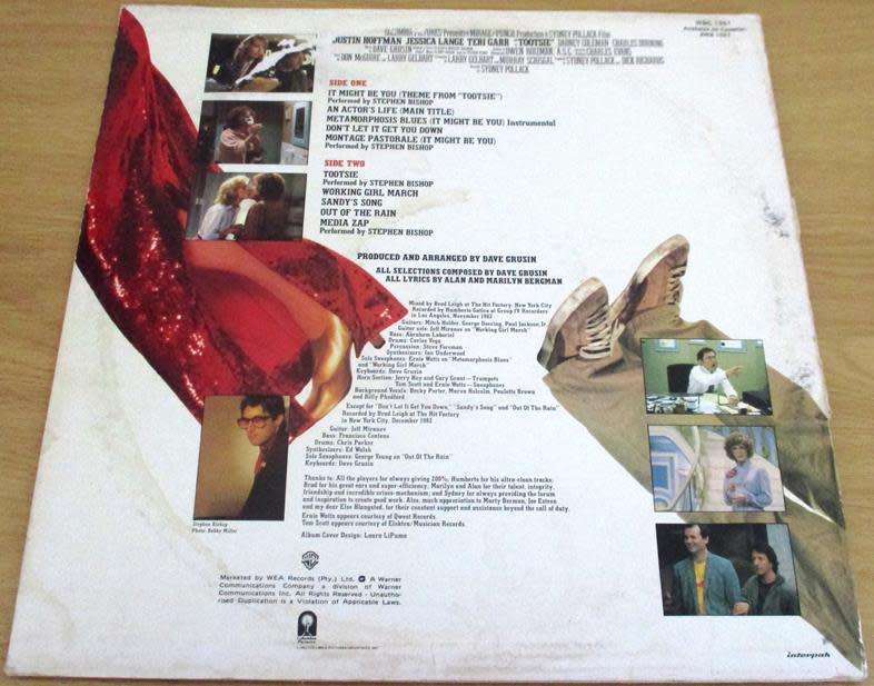 TOOTSIE O.S.T.  LP VINYL RECORD