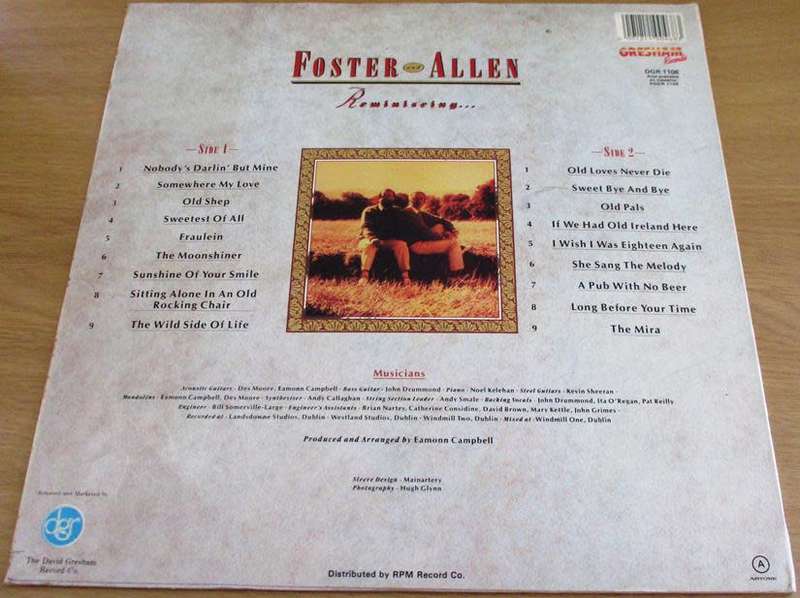 FOSTER & ALLEN Reminiscing LP VINYL RECORD