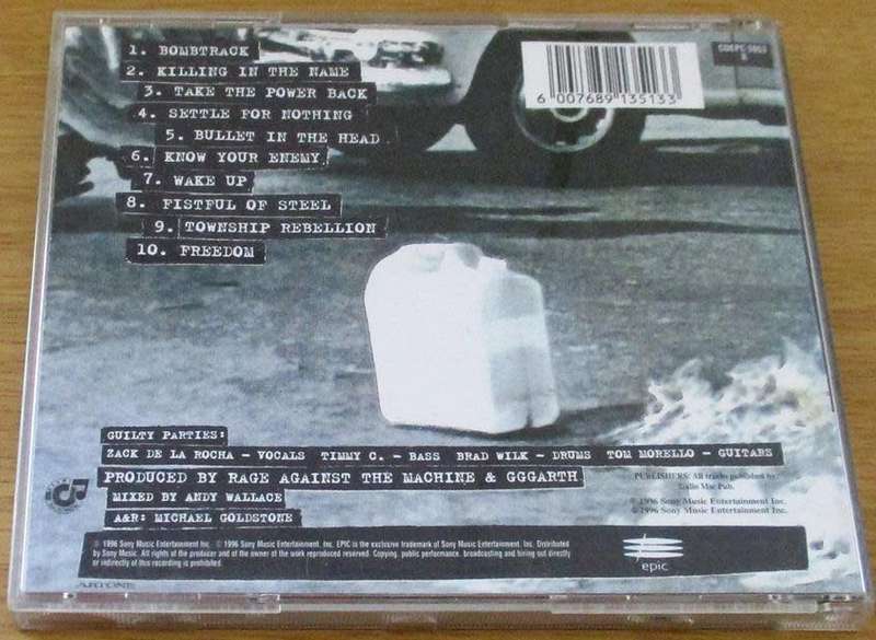 RAGE AGAINST THE MACHINE Self Titled CD [Shelf A]