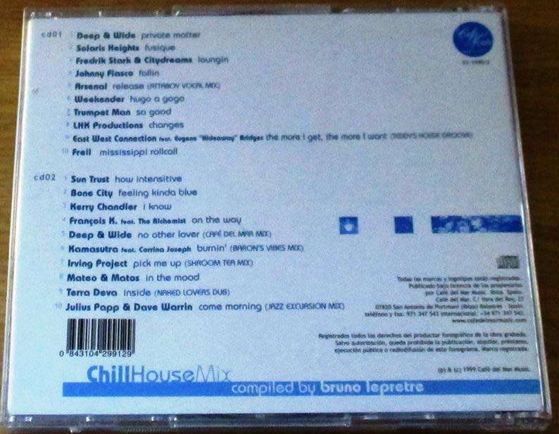 CAFE DEL MAR Chill House Mix 2xCD [msr last shelf]