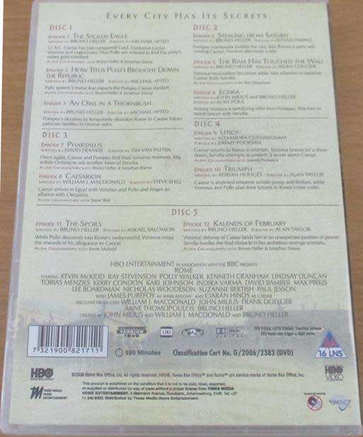 ROME The Complete First Season DVD [SHELF H]