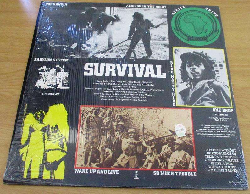 BOB MARLEY and the WAILERS Survival South African Pressing LP VINYL RECORD