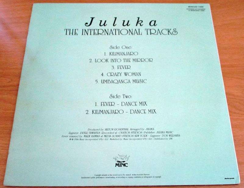 JULUKA The International Tracks LP VINYL RECORD