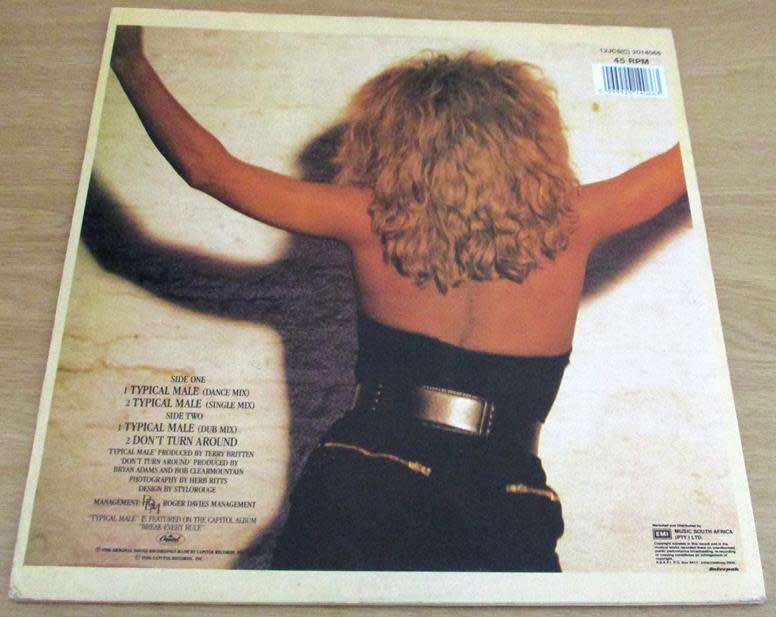 TINA TURNER Typical Male 12`Maxi Single VINYL RECORD