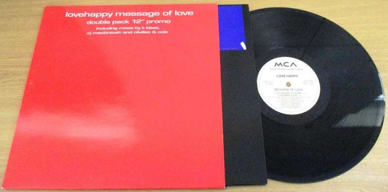 12` Maxi Dance Single : LOVEHAPPY Message of Love PROMO 4 track 2x12` VINYL RECORD [House]