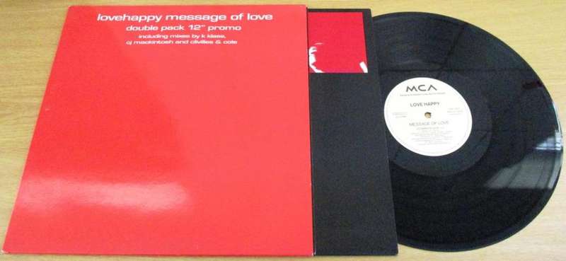 12` Maxi Dance Single : LOVEHAPPY Message of Love PROMO 4 track 2x12` VINYL RECORD [House]