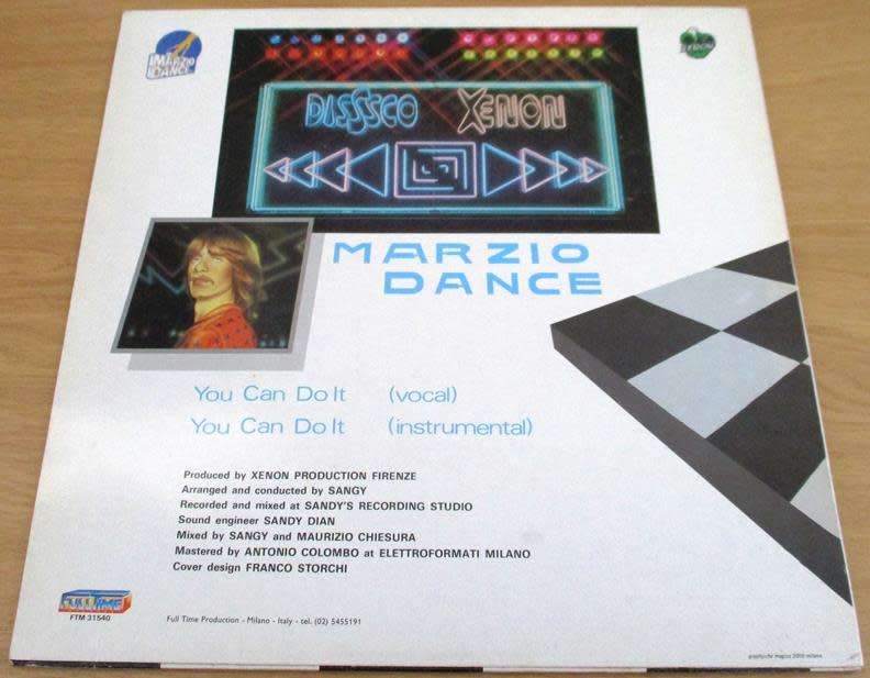 12` Maxi Dance Single: MARZIO DANCE You Can Do It 12` VINYL RECORD [Italo Disco]