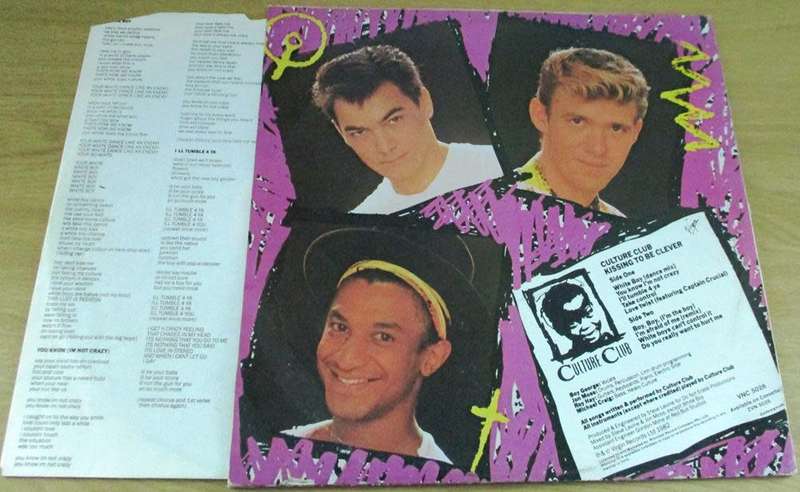 CULTURE CLUB Kissing to be Clever LP VINYL RECORD