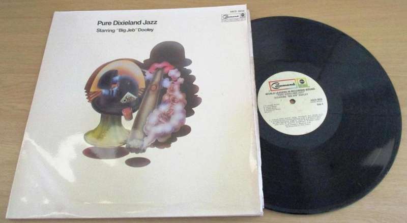PURE DIXIELAND JAZZ Starring Big Jeb Dooley LP VINYL RECORD