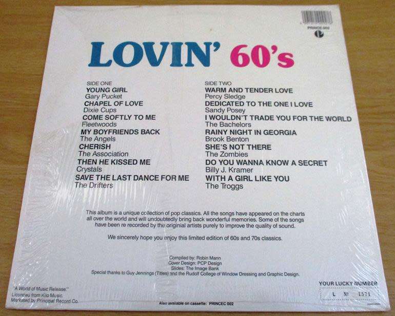 LOVIN` 60`S LP VINYL RECORD
