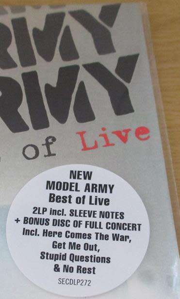 NEW MODEL ARMY Best of Live 2xLP + DVD VINYL Record