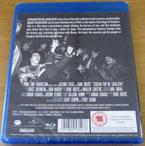 BRUCE DICKINSON Scream For Me Sarajevo BLU RAY [from IRON MAIDEN]