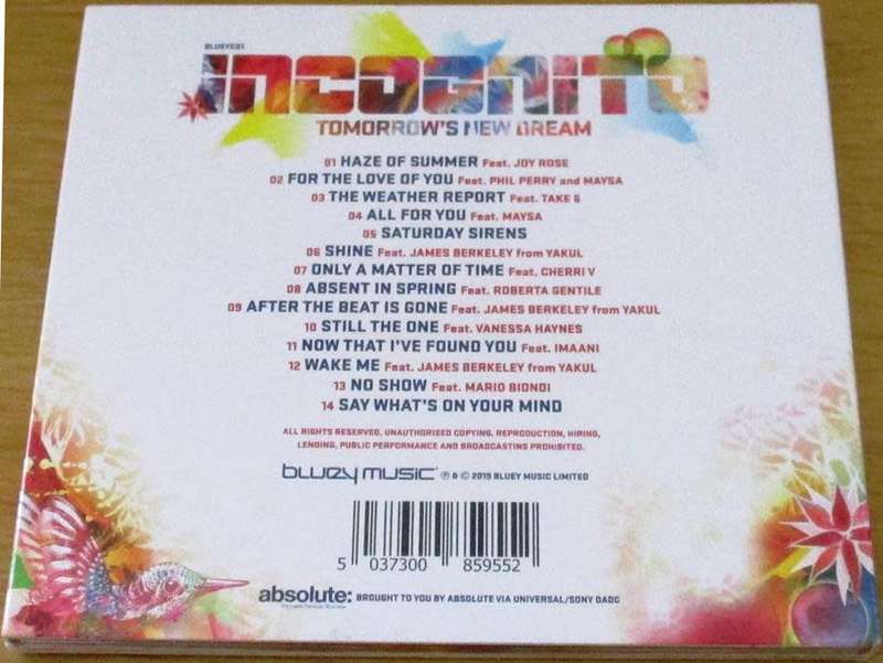 INCOGNITO Tomorrows New Dream CD [shelf h]