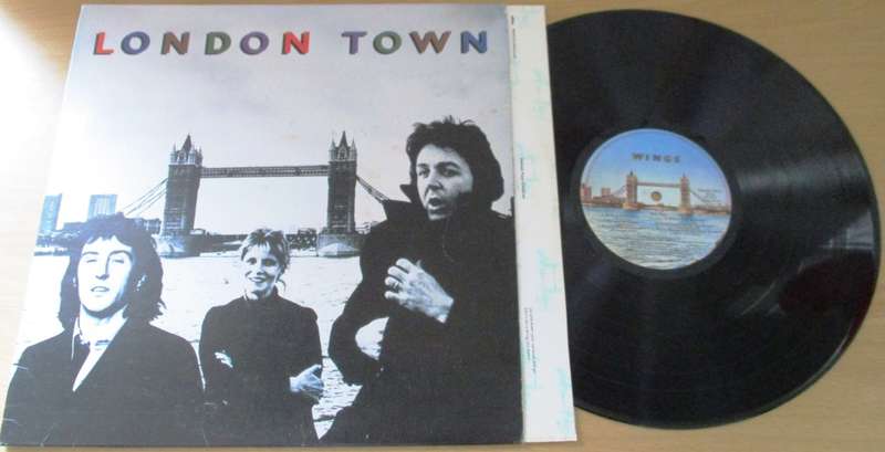 PAUL McCARTNEY and WINGS London Town with poster LP VINYL RECORD