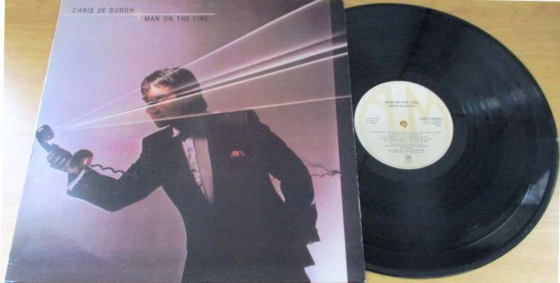 CHRIS DE BURGH Man on the Line LP VINYL RECORD