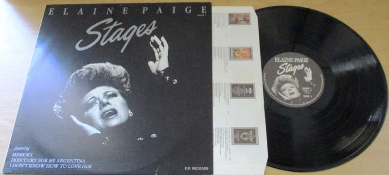 ELAINE PAIGE Stages LP VINYL RECORD