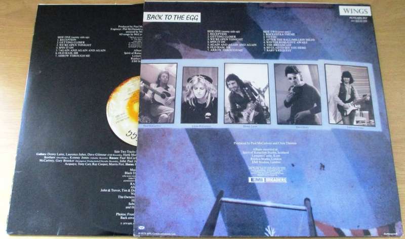 PAUL McCARTNEY and WINGS Back to the Egg LP VINYL RECORD