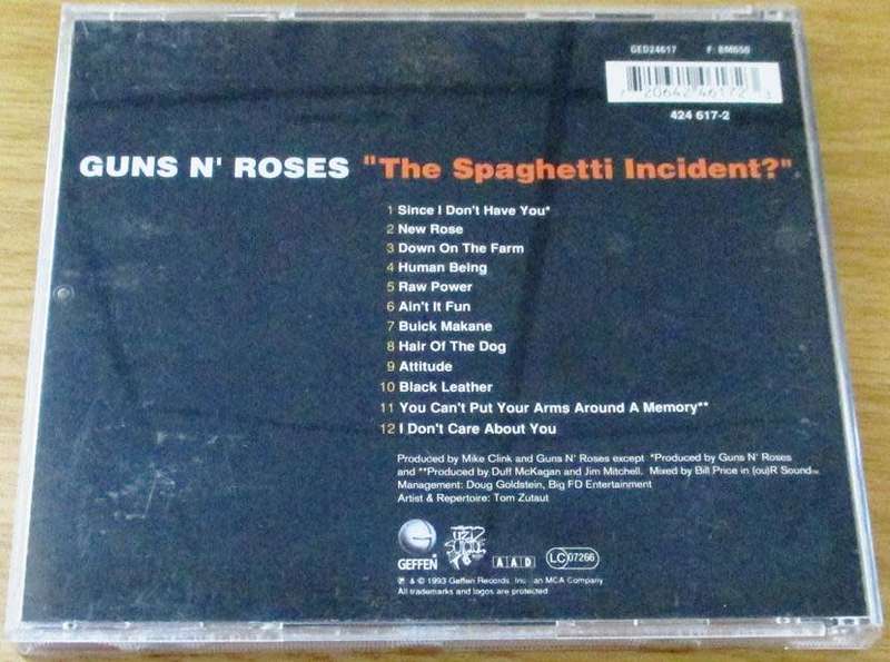 GUNS N ROSES The Spaghetti Incident CD [Shelf G2]