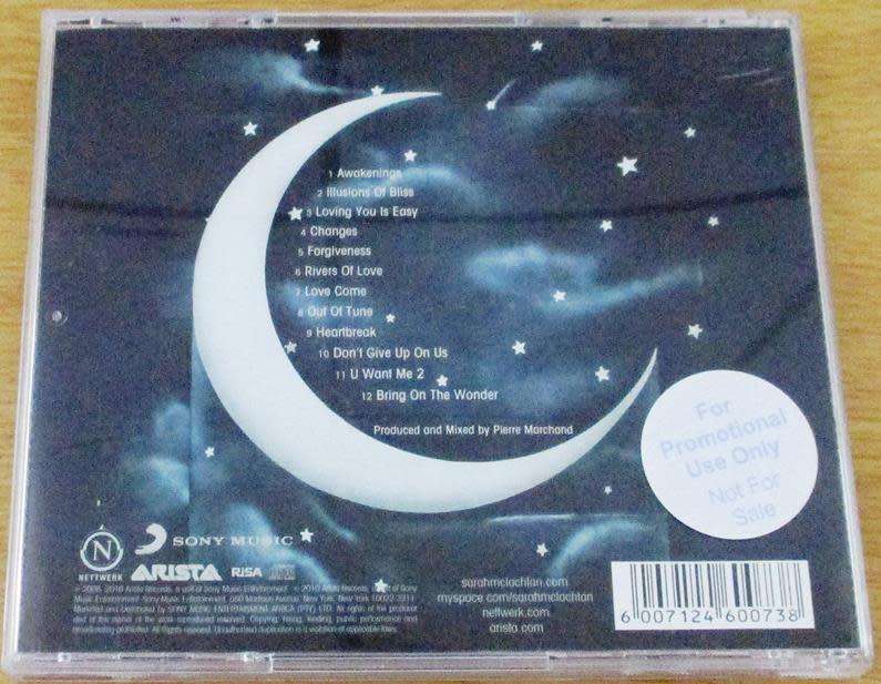 SARAH McLACHLAN Laws of Illusion CD [Shelf G6]