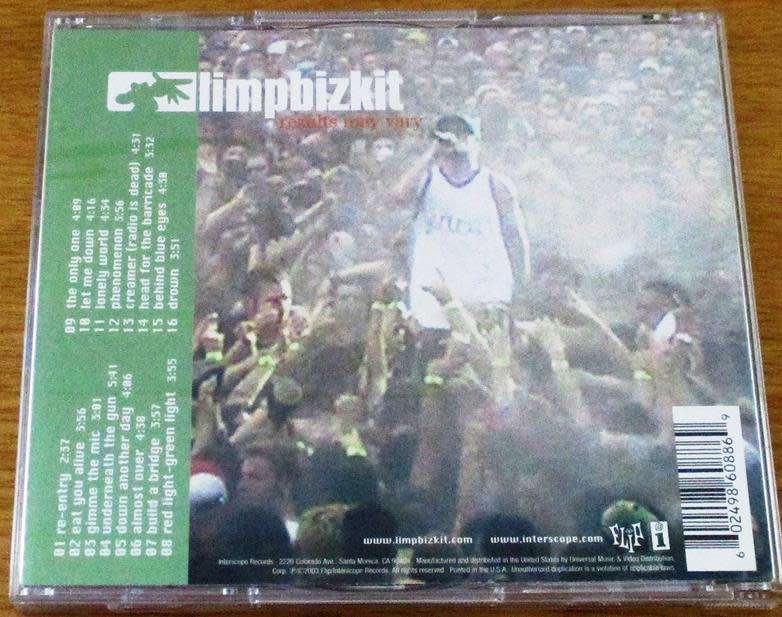 LIMP BIZKIT Results May Vary CD+DVD [Shelf G6]