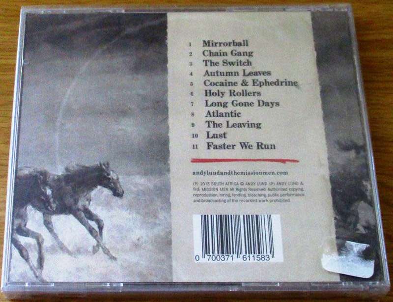 ANDY LUND & THE MISSION MEN Faster We Run CD
