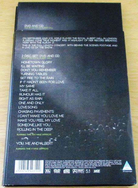 ADELE Live at the Royal Albert Hall DVD