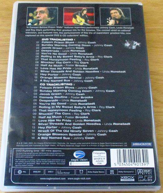 JOHNNY CASH Concert behind Prison Walls CD+DVD