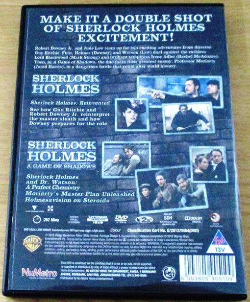 CULT FILM: SHERLOCK HOLMES + A GAME OF SHADOWS 2xDVD  [DVD BOX 1]
