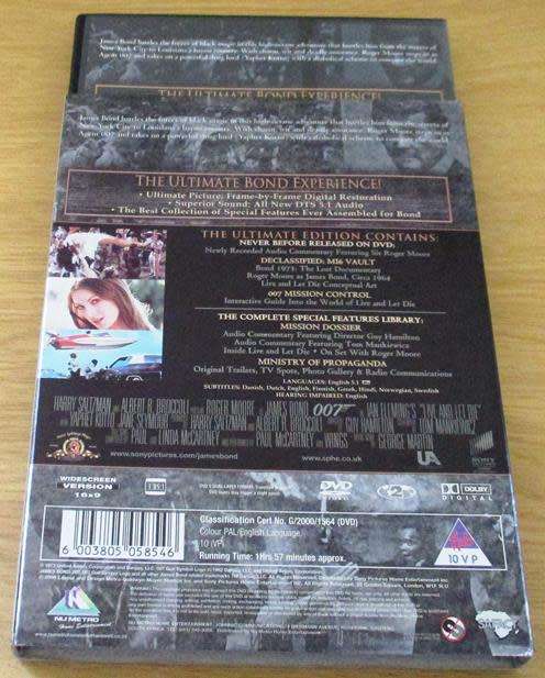 CULT FILM: 007 LIVE AND LET DIE DVD [DVD BOX 2]