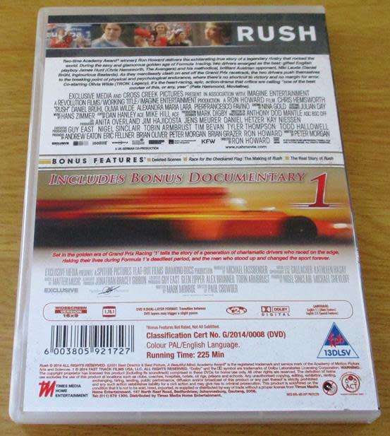 CULT FILM: RUSH Chris Hemsworth + UNDEFEATED 1 Documentary DVD [DVD BOX 2]