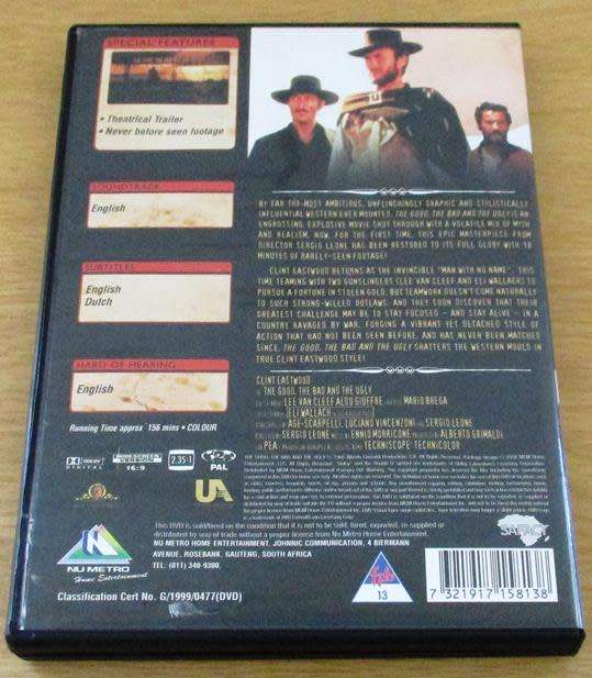 CULT FILM: THE GOOD THE BAD and THE UGLY Clint Eastwood DVD [DVD BOX 15]