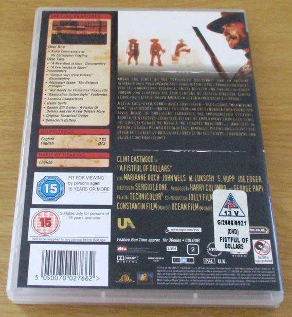 CULT FILM:  A FISTFUL OF DOLLARS Clint Eastwood DVD [DVD BOX 2]