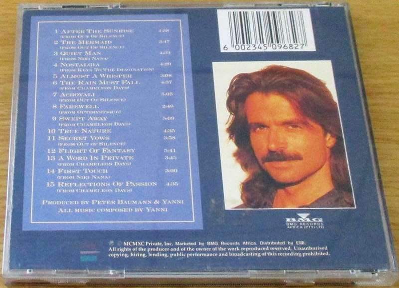 YANNI Reflections of Passion CD [Shelf G Box 12]