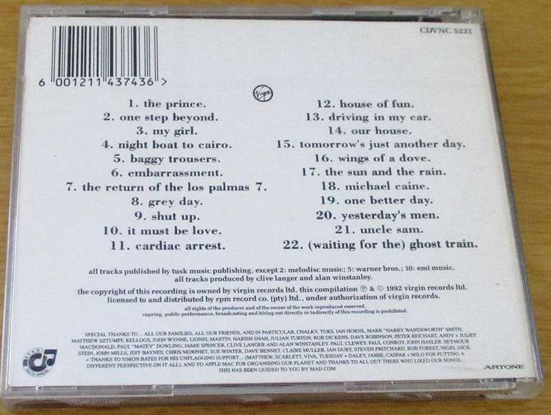 MADNESS Divine Madness CD [Shelf G Box 14]
