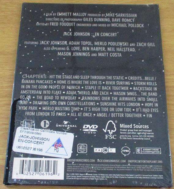 JACK JOHNSON En Concert DVD