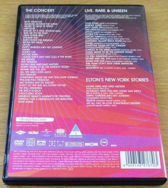 ELTON JOHN Elton 60 Live at Madison Square Garden 2xDVD