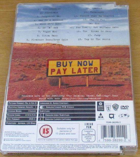 VAN HALEN Live: Right Here, Right Now DVD